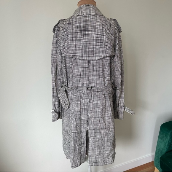 Burberry London Plaid Grid Signature Print Cotton Double Breasted Trench Coat 14 - Picture 3 of 12